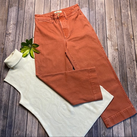 Madewell Denim - NWT Madewell Emmett Tangerine Wide Leg Crop Jeans